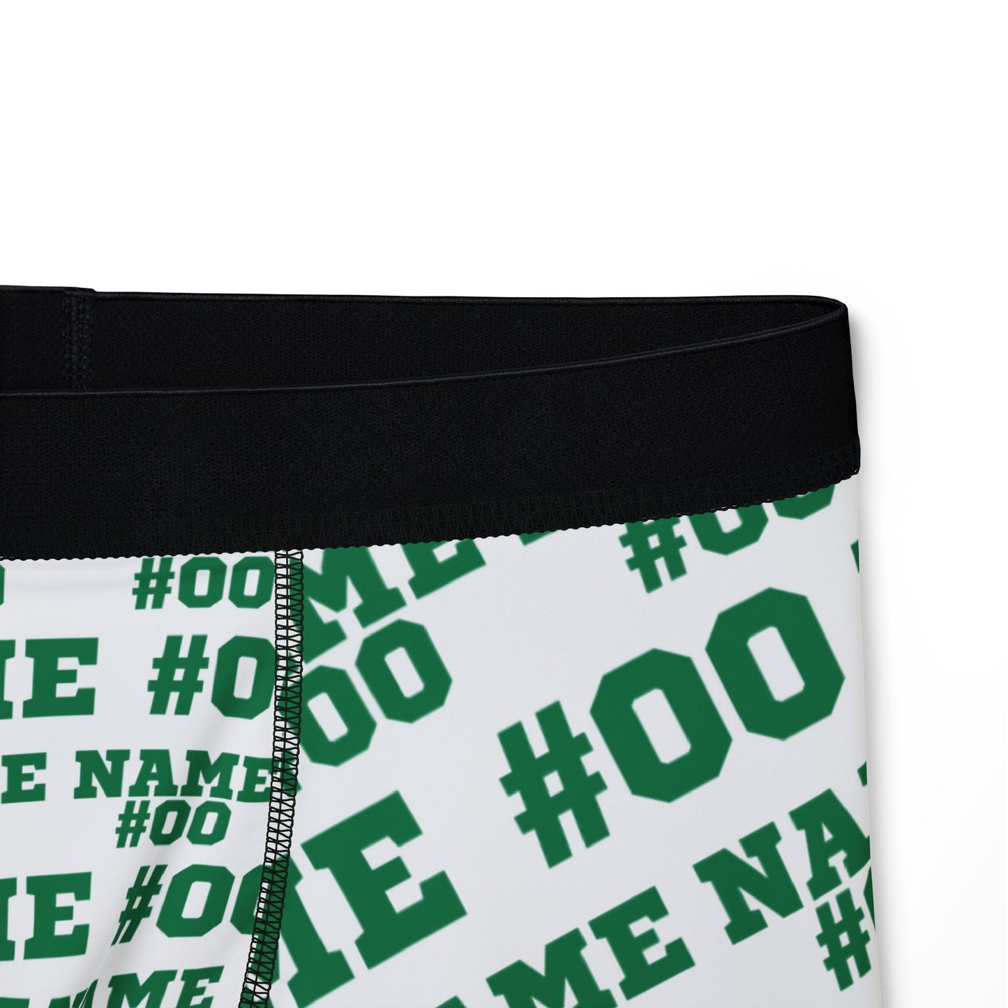 Green Customizable Name and Number Boxers