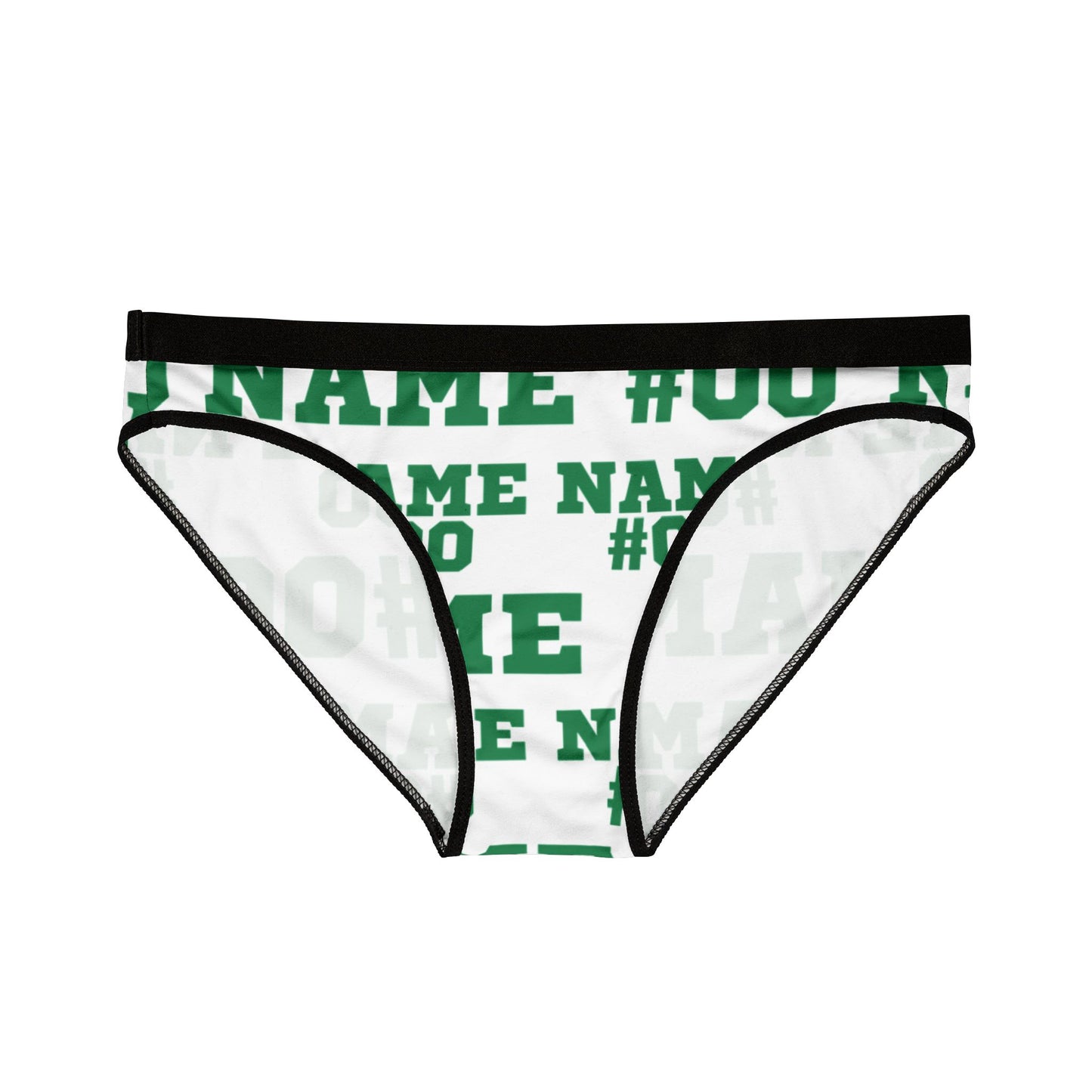Green Customizable Name and Number Panties