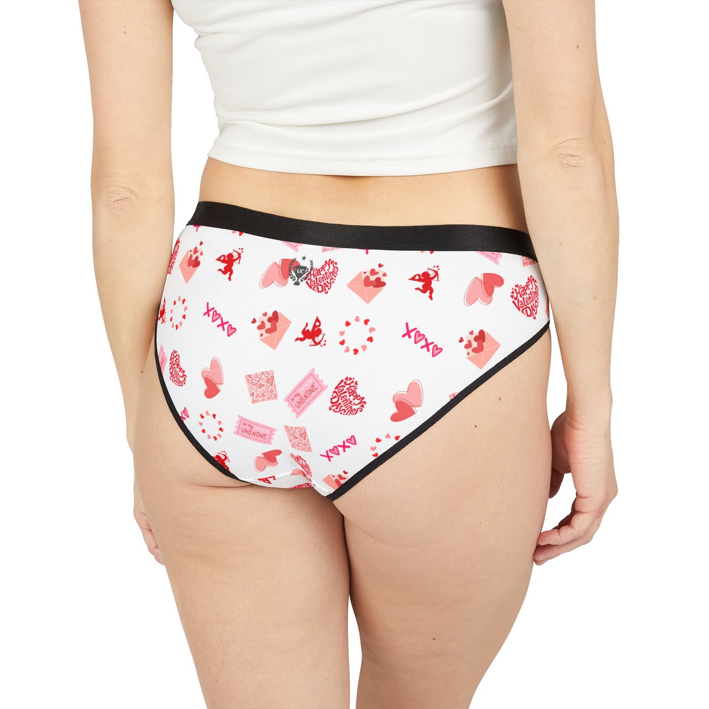 Valentine Hearts Bikini Briefs — Cute Red Love Pattern Women's Underwear