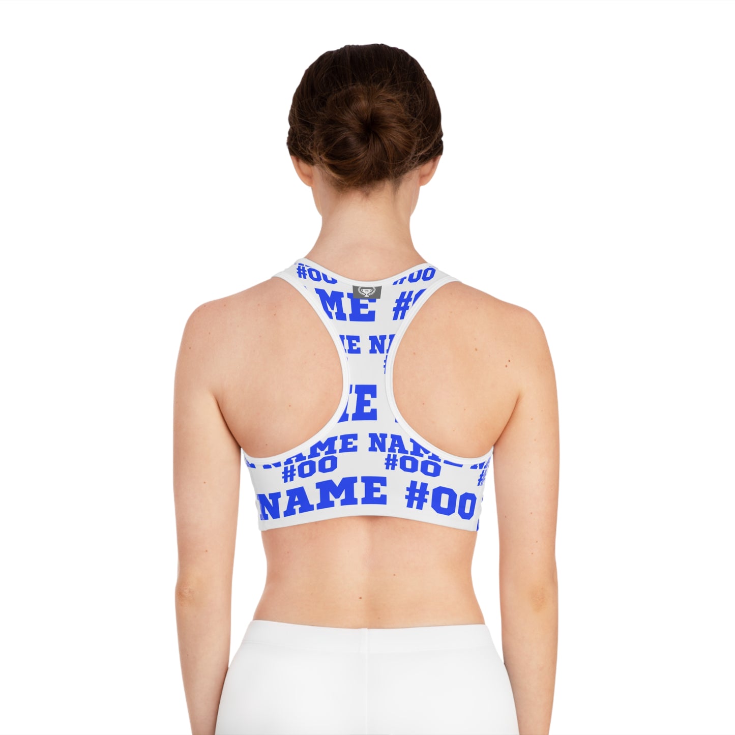 Blue Customizable Sports Bra