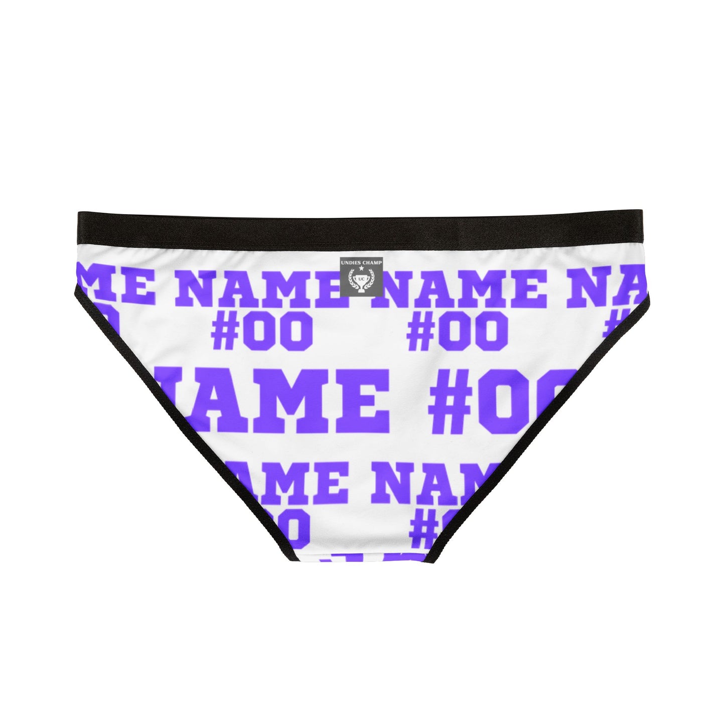 Purple Customizable Name and Number Panties