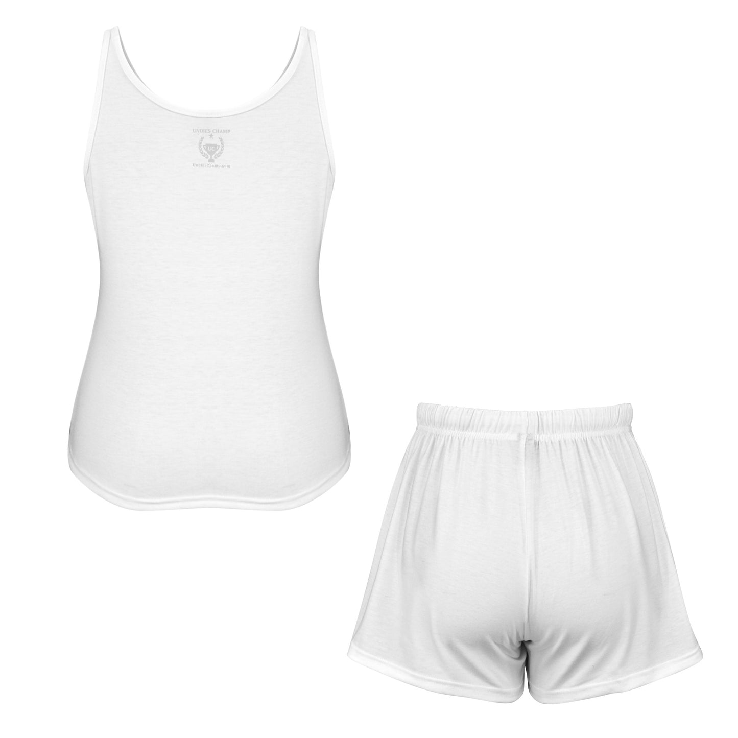 Pink and Green Africa Tank Short Pajama Set (white shorts)