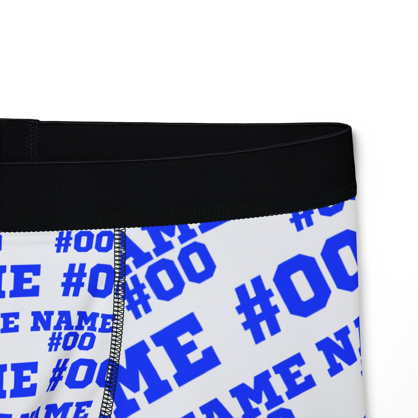 Blue Customizable Name and Number Boxers