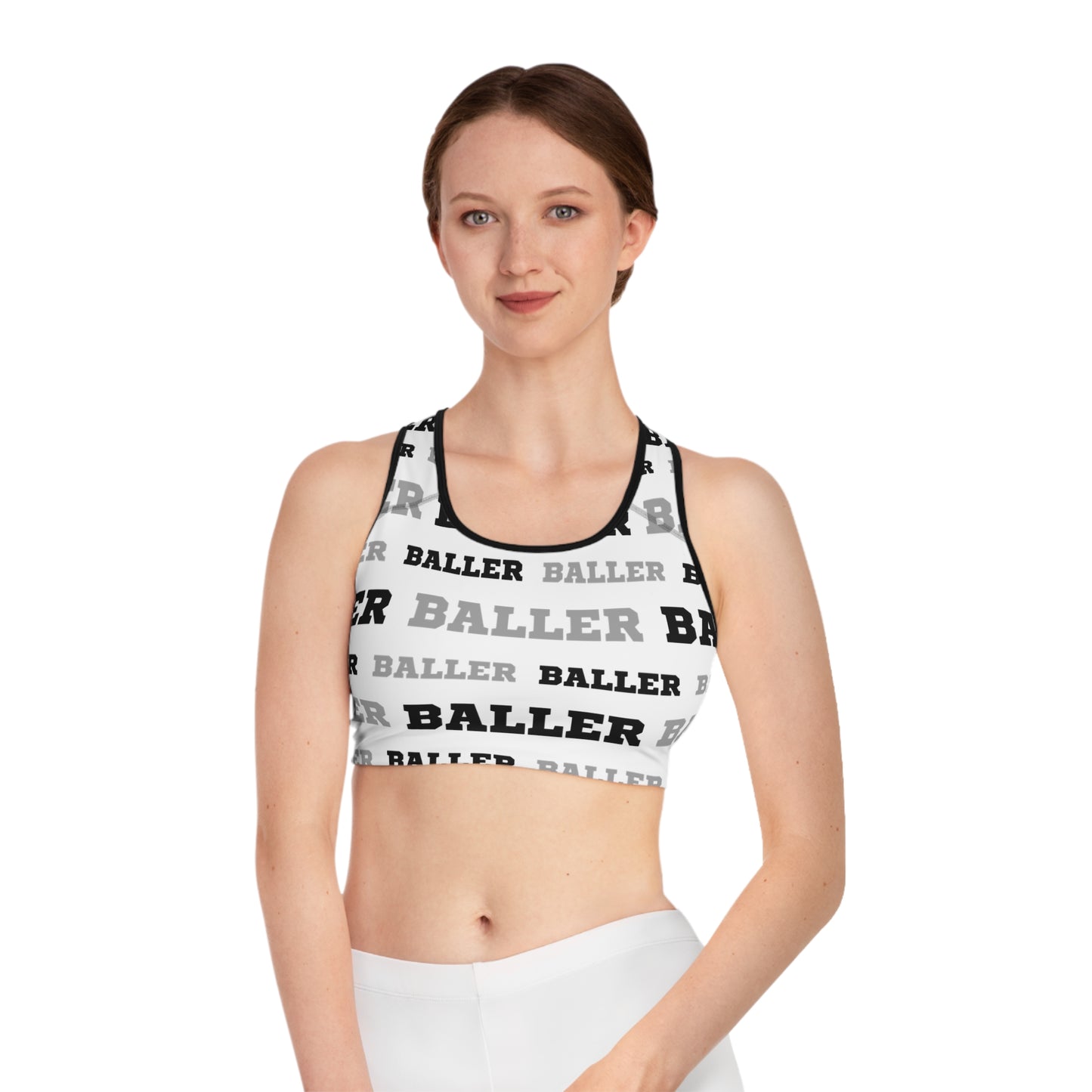 Baller Sports Bra - White