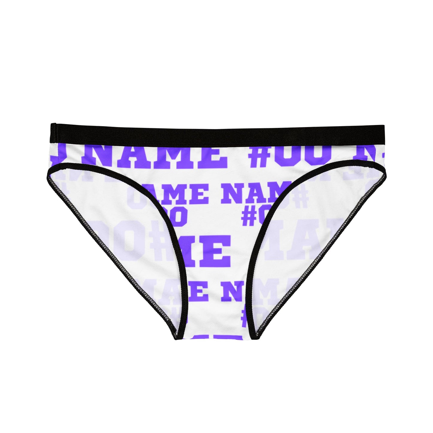 Purple Customizable Name and Number Panties