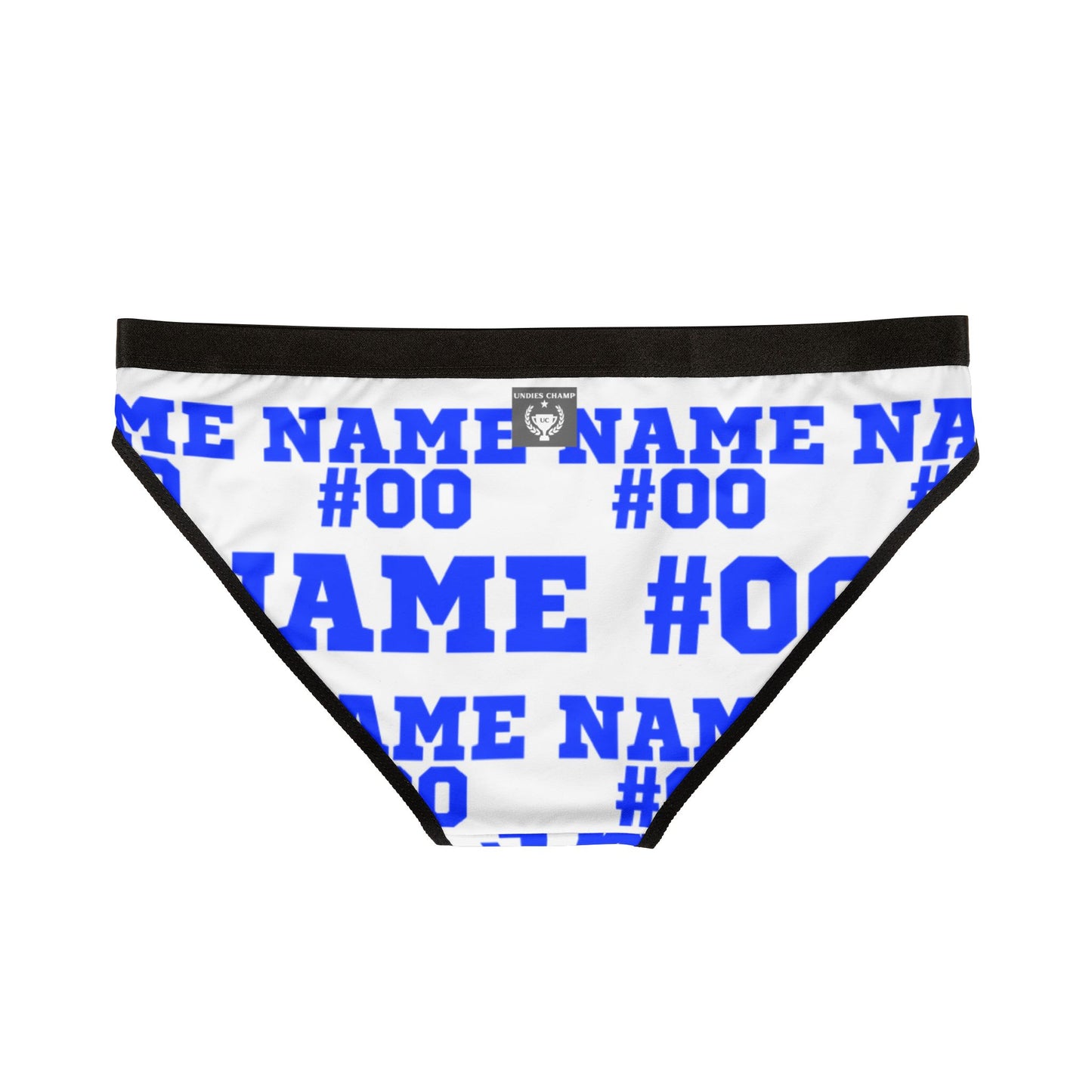 Blue Customizable Name and Number Panties