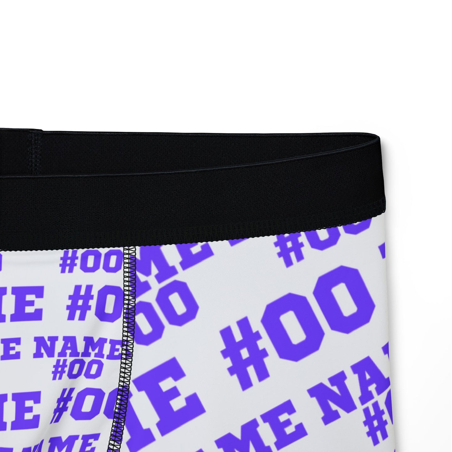 Purple Customizable Name and Number Boxers