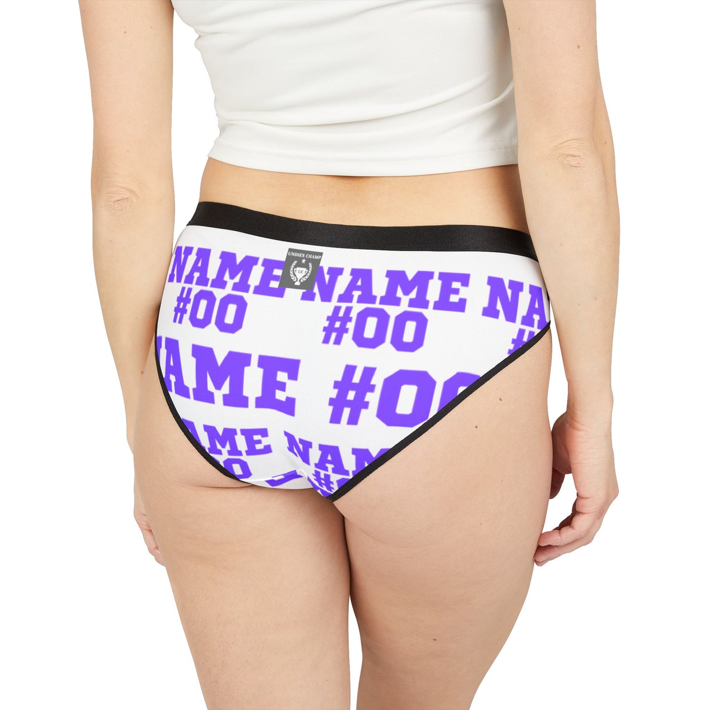 Purple Customizable Name and Number Panties