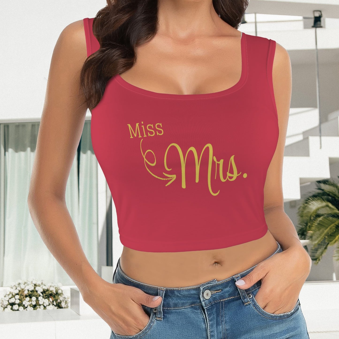 Miss to Mrs. Tank Top - Medium Red