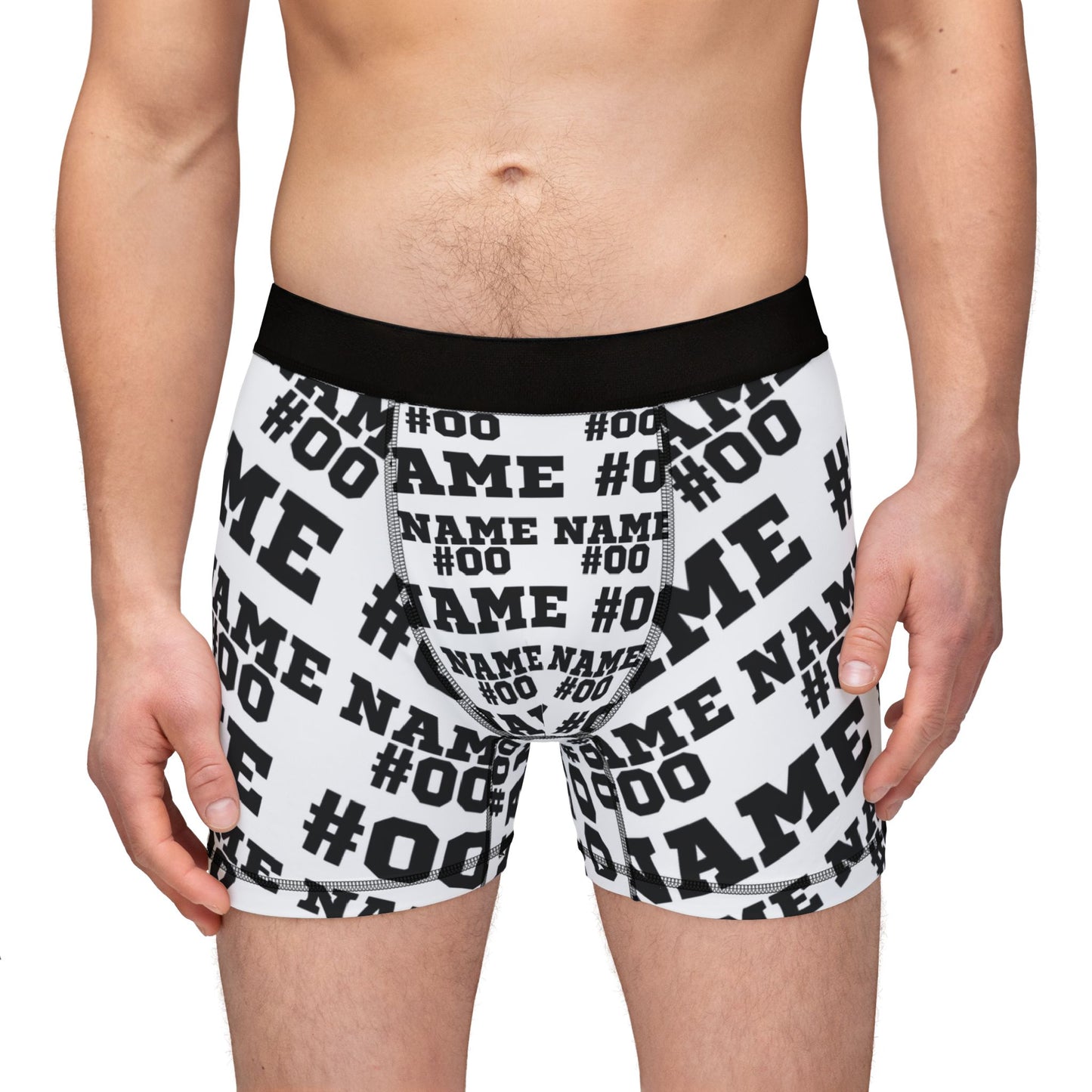 Customizable Name and Number Boxers
