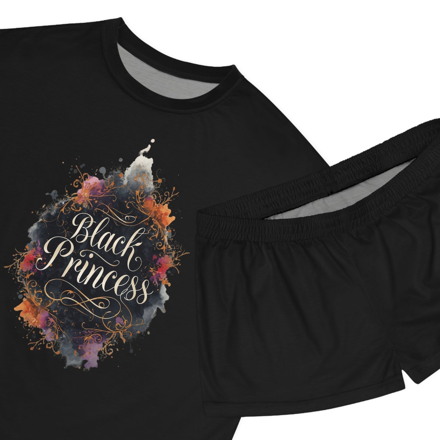 Black Princess Short Pajama Set — Women's Cozy Sleepwear