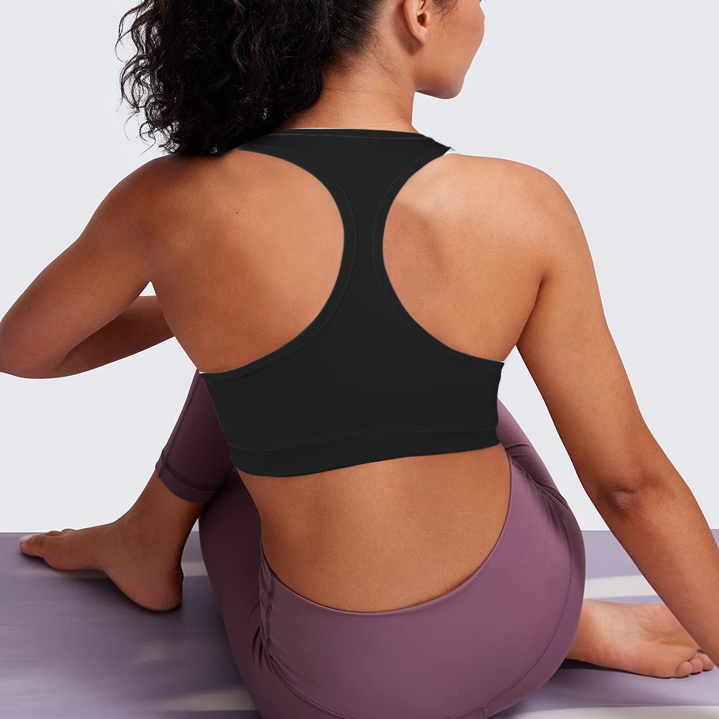 I am Brave Racerback Sports Bra - Black