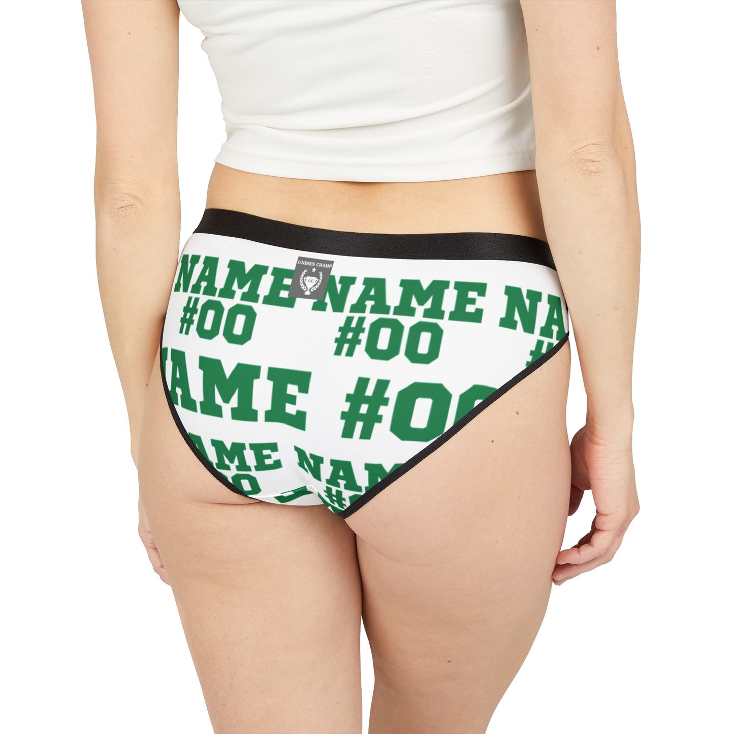 Green Customizable Name and Number Panties
