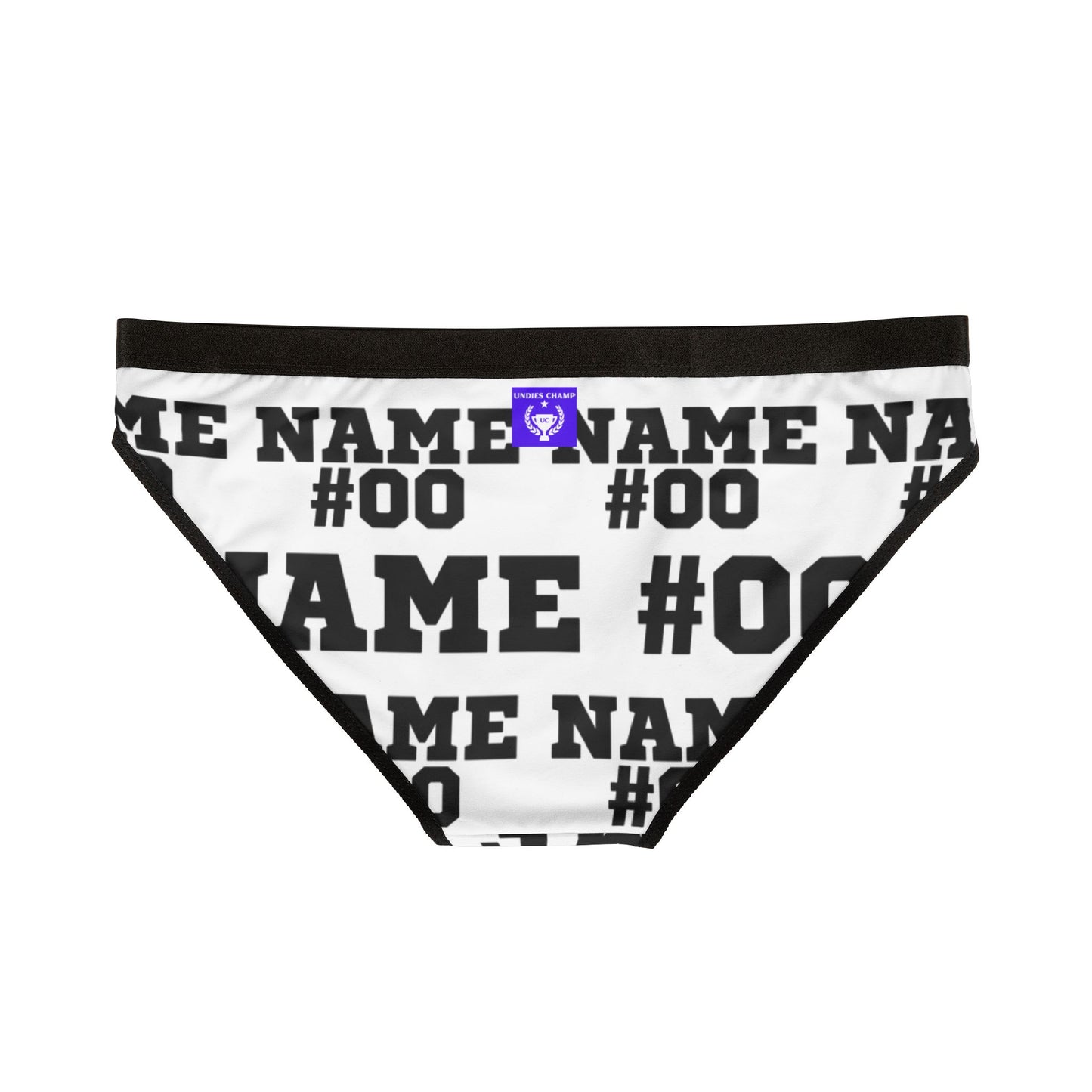 Black Customizable Name and Number Panties
