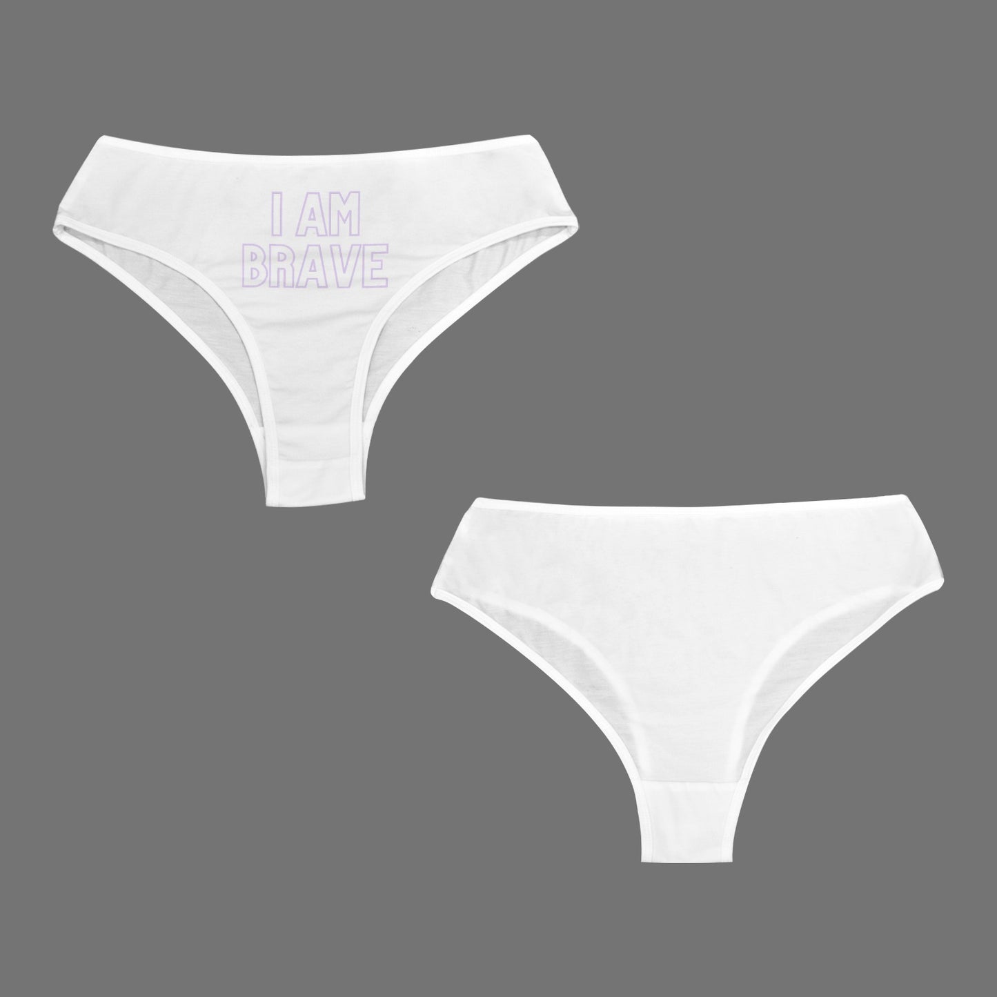 I Am Brave Mid-Rise Panties - White