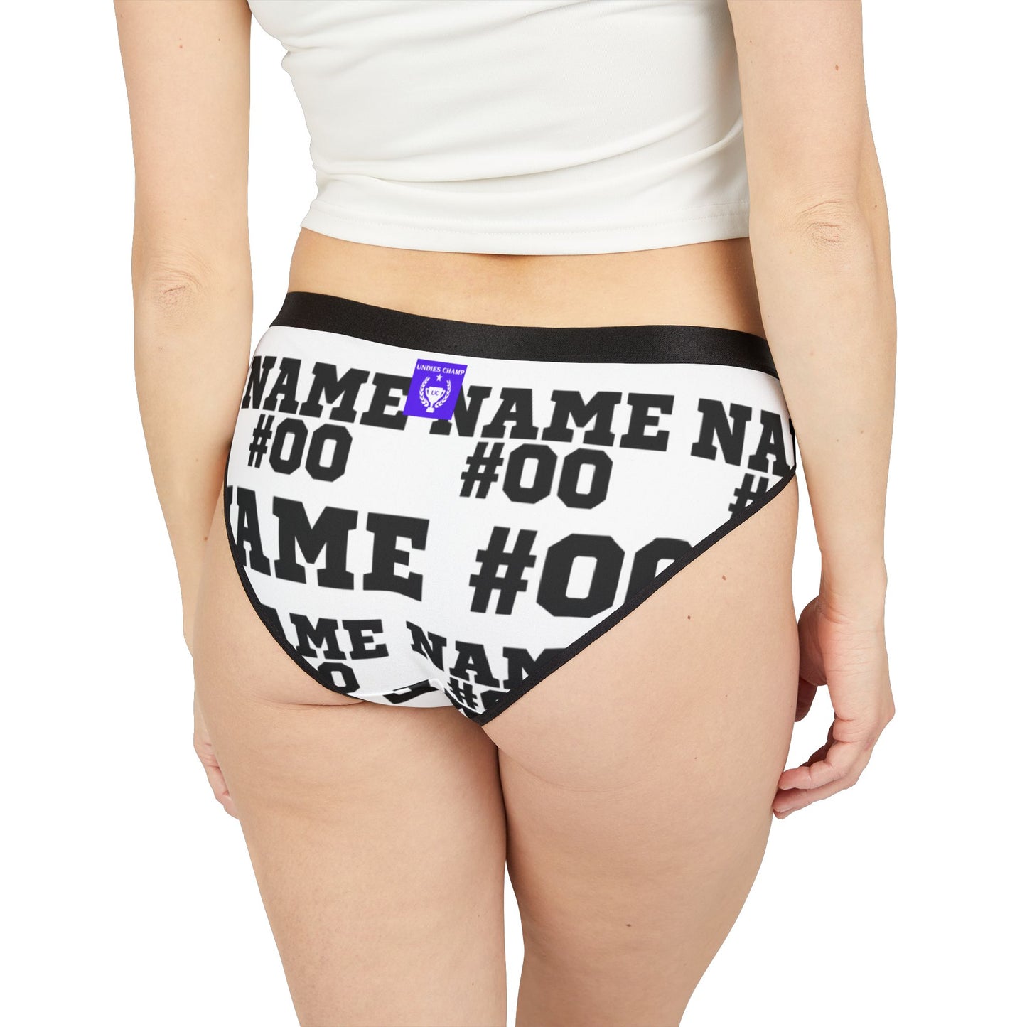 Black Customizable Name and Number Panties