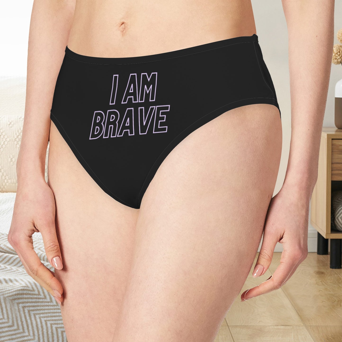I Am Brave Mid-Rise Panties - Black