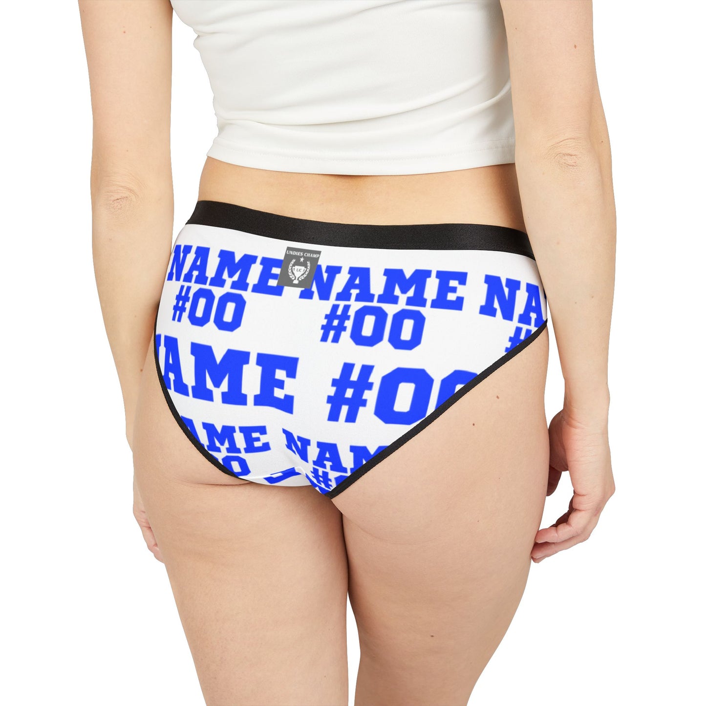 Blue Customizable Name and Number Panties