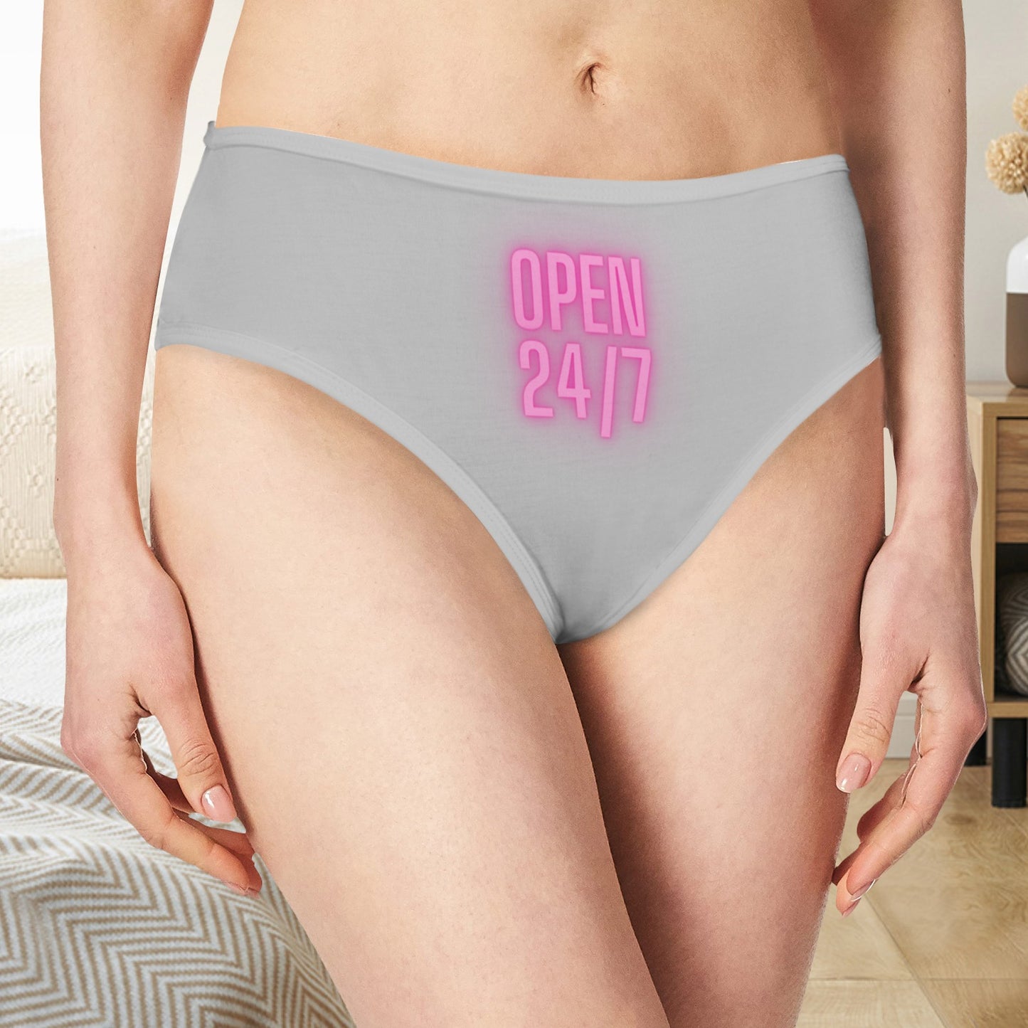 Open 24/7 Panties - Gray