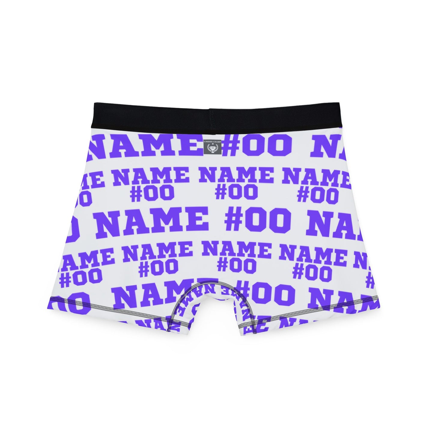 Purple Customizable Name and Number Boxers