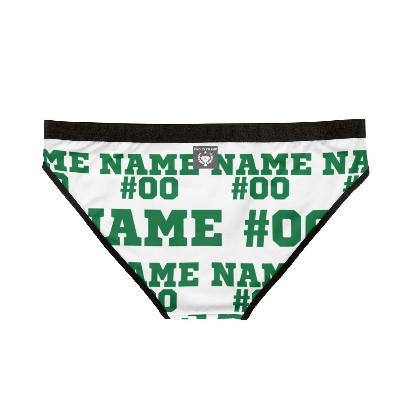 Green Customizable Name and Number Panties