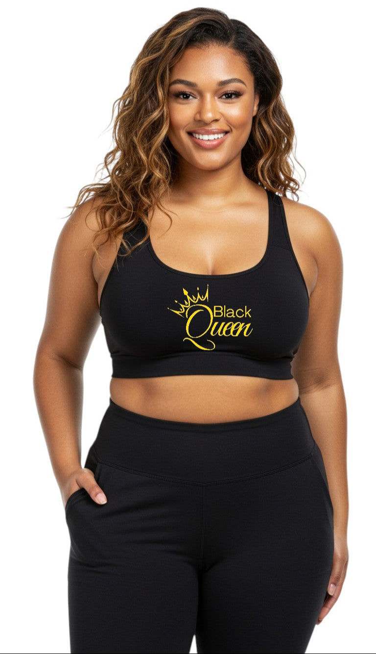 Black Queen Sports Bra