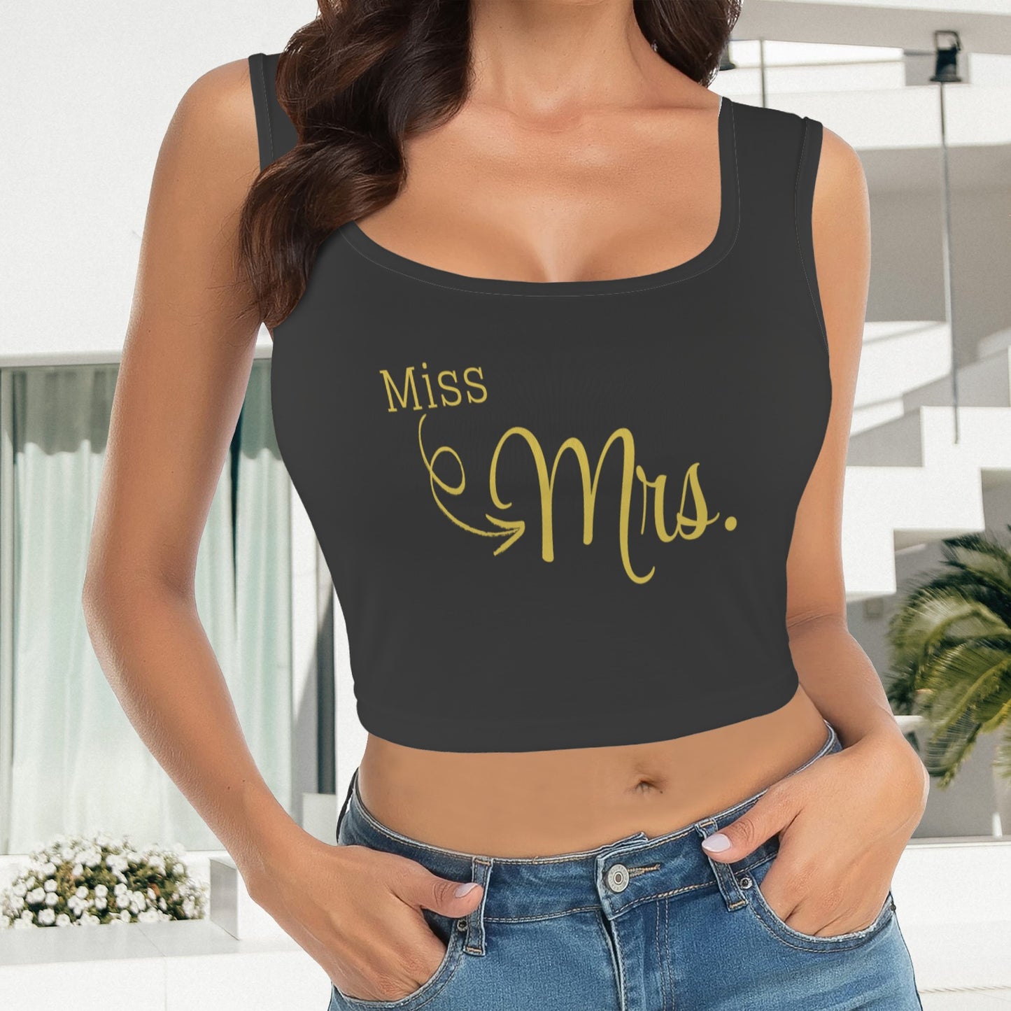 Miss to Mrs. Tank Top - Black