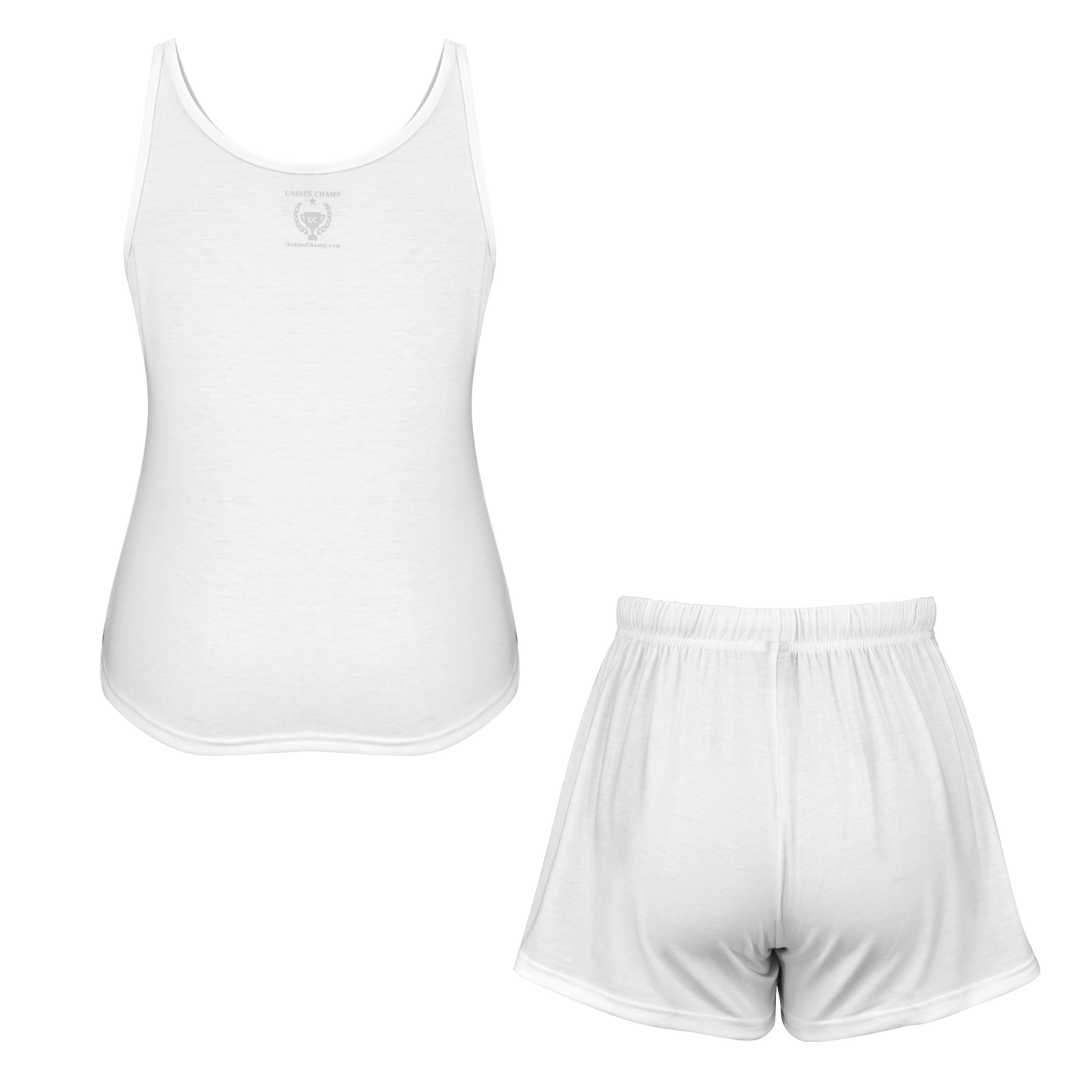 Red and Black Africa Tank Short Pajama Set (white shorts)