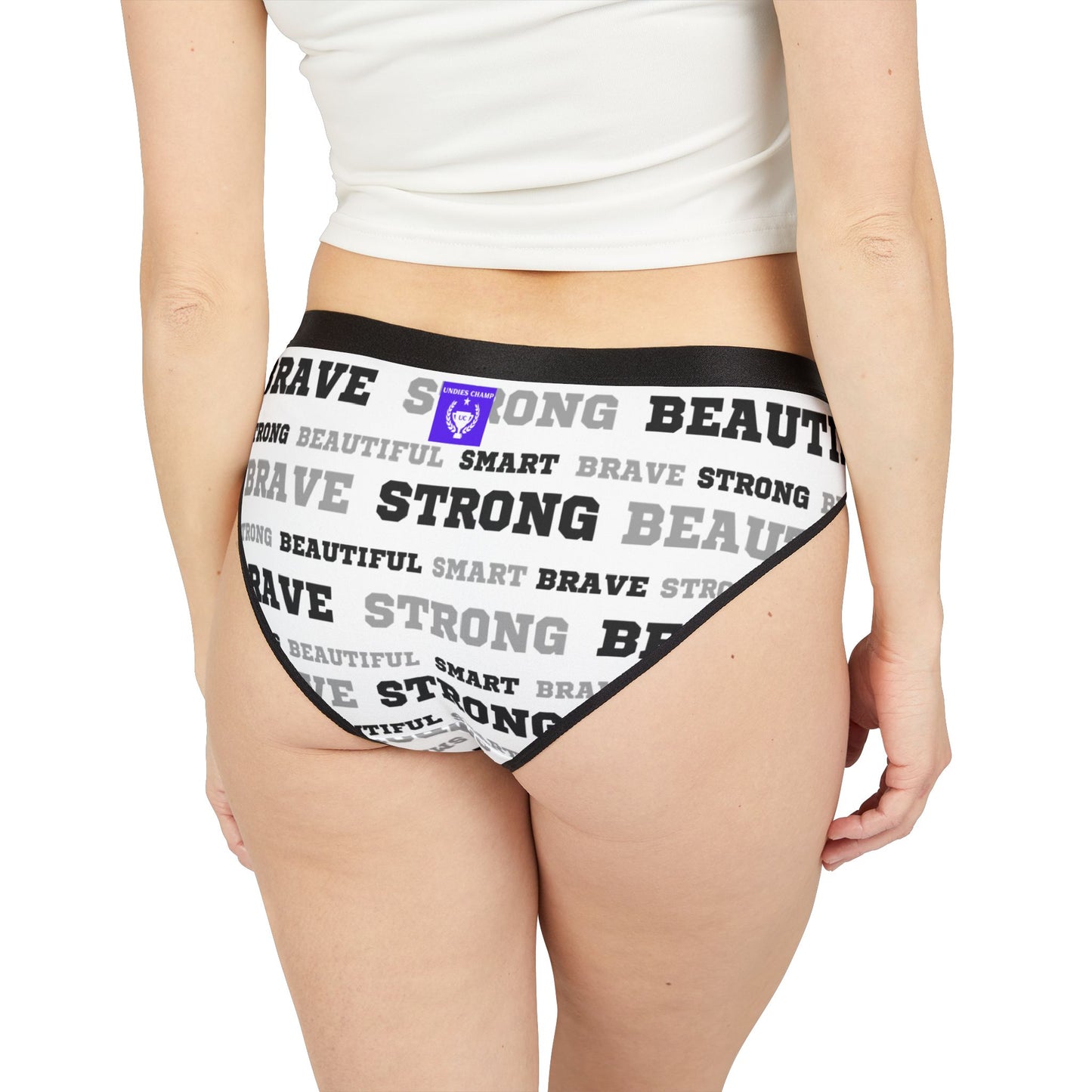 Beautiful Smart Brave Strong Panties - White