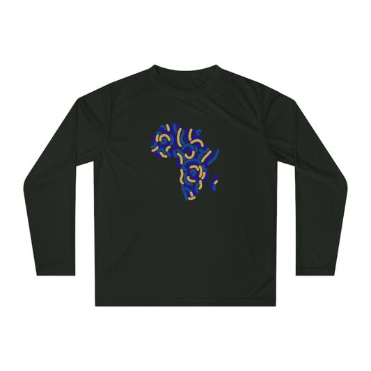 Blue and Gold Africa Unisex Long Sleeve Tee