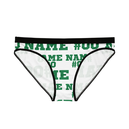 Green Customizable Name and Number Panties