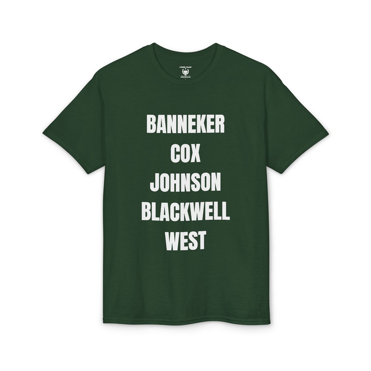 Unisex Magnificent Mathematicians T-shirt — Banneker, Cox, Johnson, Blackwell, West