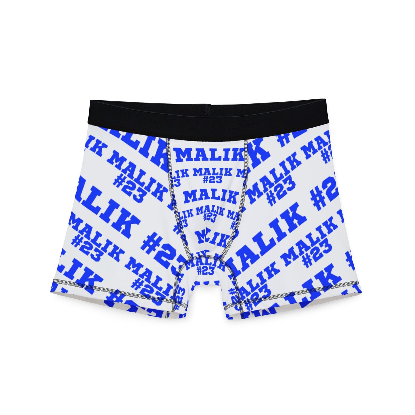 Malik #22 Blue Customizable Name and Number Boxers