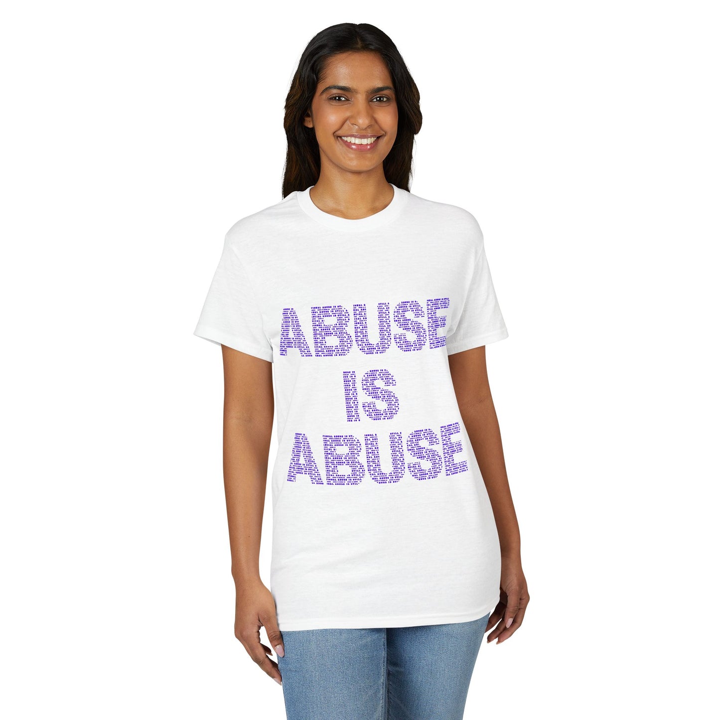 Abuse Is Abuse T-Shirt — Domestic Violence Awareness Tee with Hotline Info