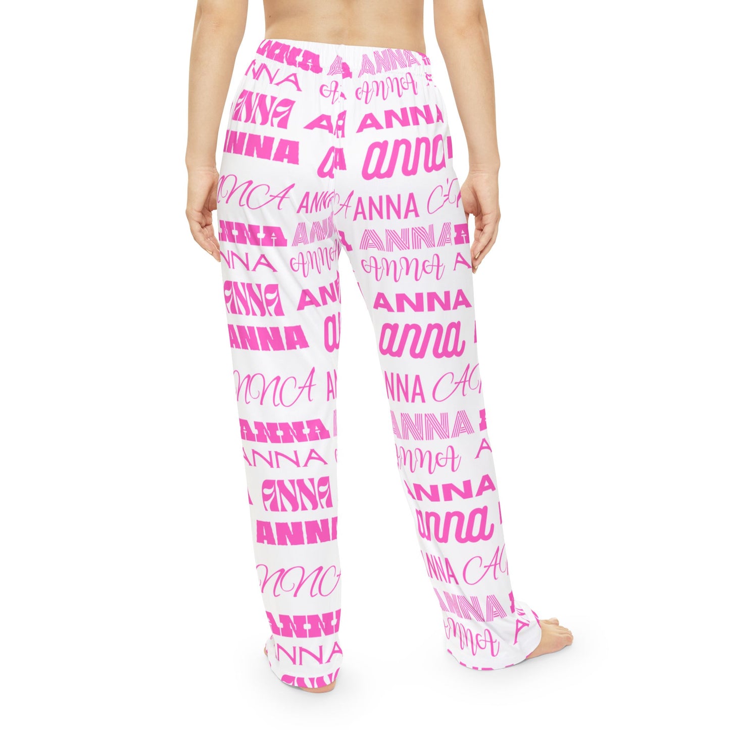 Anna Custom Name Pajama Pants | Personalized Allover Print