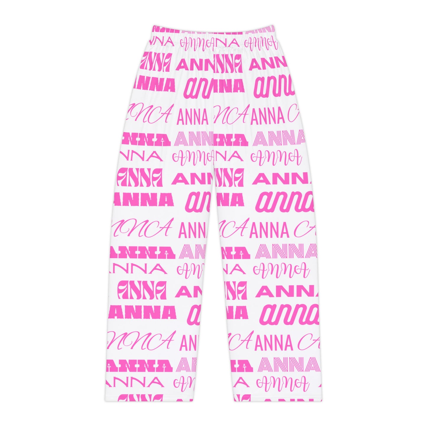 Anna Custom Name Pajama Pants | Personalized Allover Print