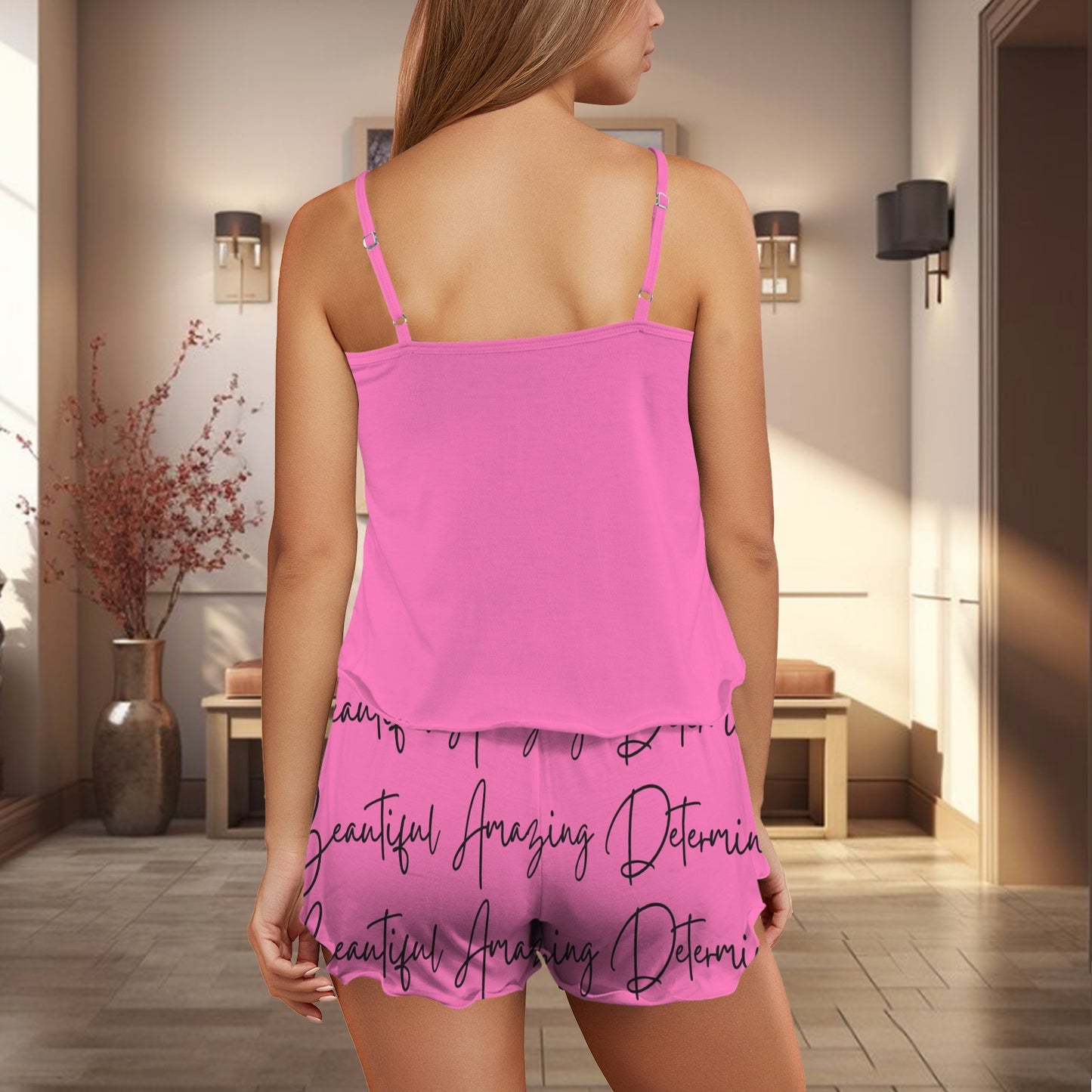 BAD Girl Tank Ruffle Pajama Set