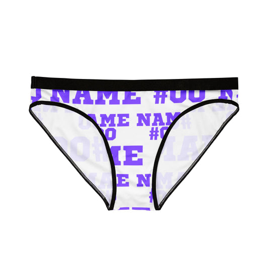 Purple Customizable Name and Number Panties