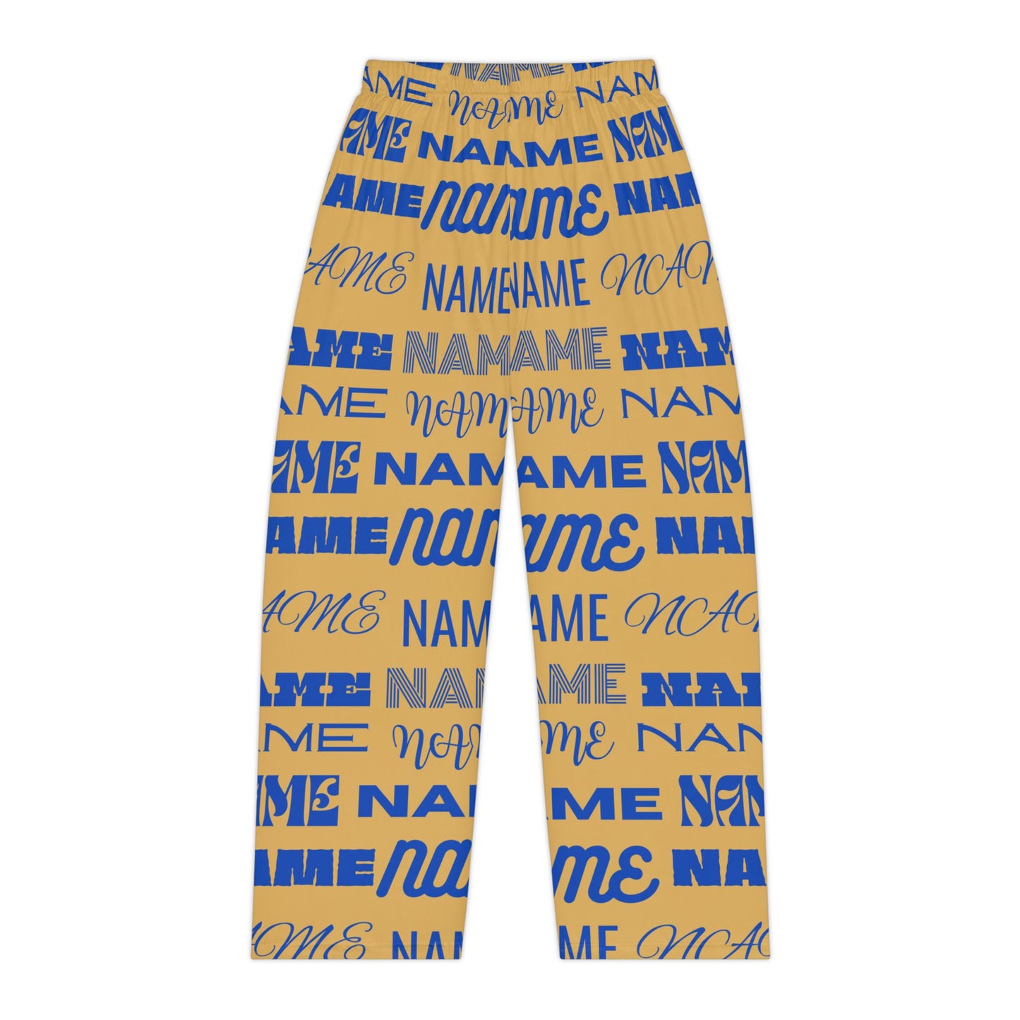 Blue and Gold Customizable Name Pajama Pants