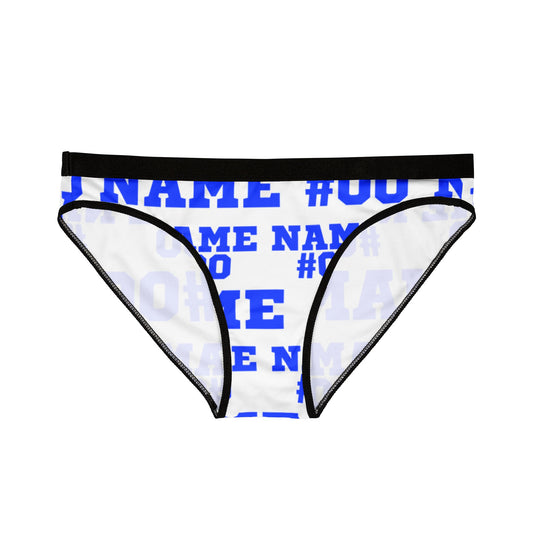 Blue Customizable Name and Number Panties