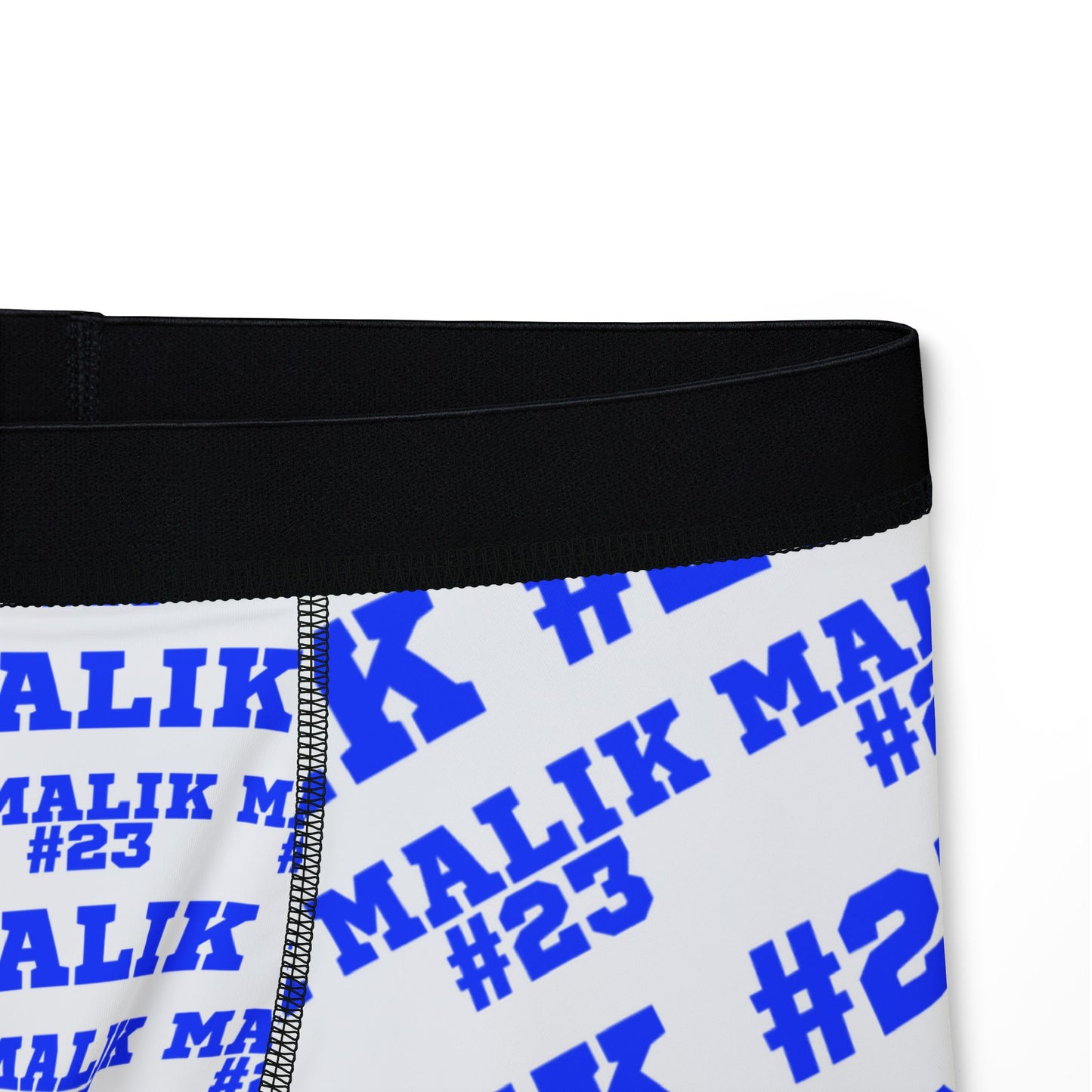 Malik #22 Blue Customizable Name and Number Boxers