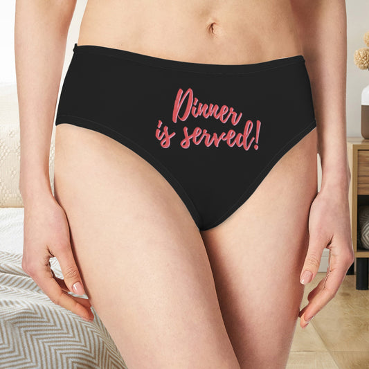 Dinner is Served Panties - Black