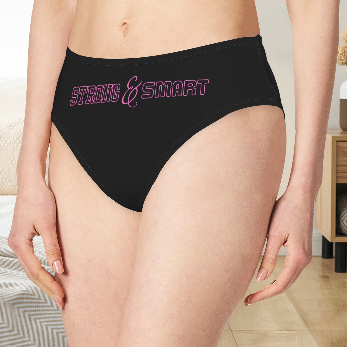 Strong and Smart Mid-Rise Panties - Black