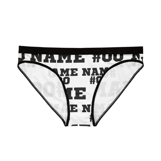 Black Customizable Name and Number Panties