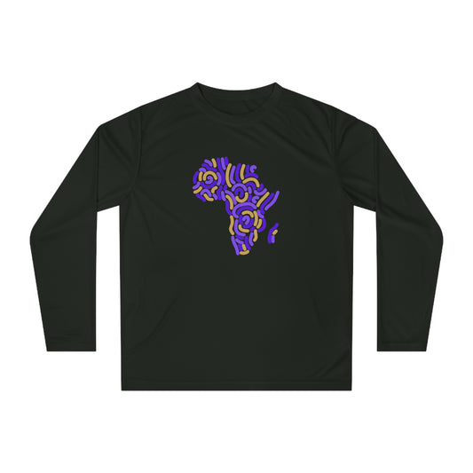Purple and Gold Africa Unisex Long Sleeve Tee