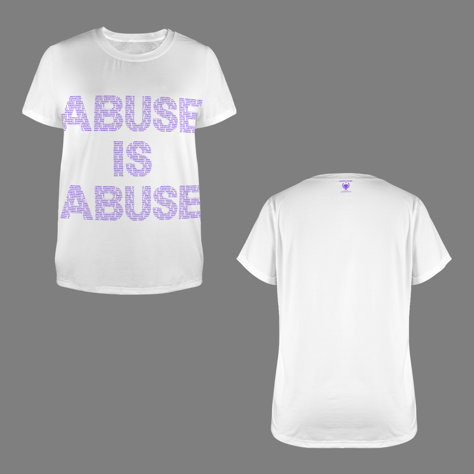 Abuse is Abuse Poly Tee (White)