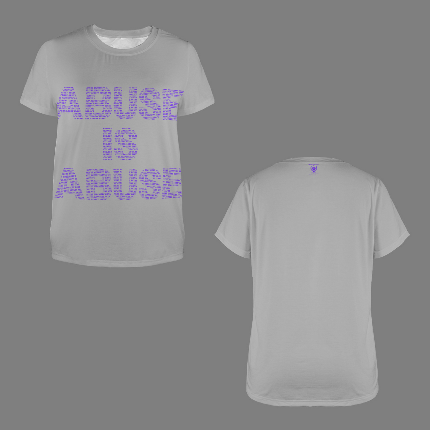 Abuse is Abuse Poly Tee (Gray)