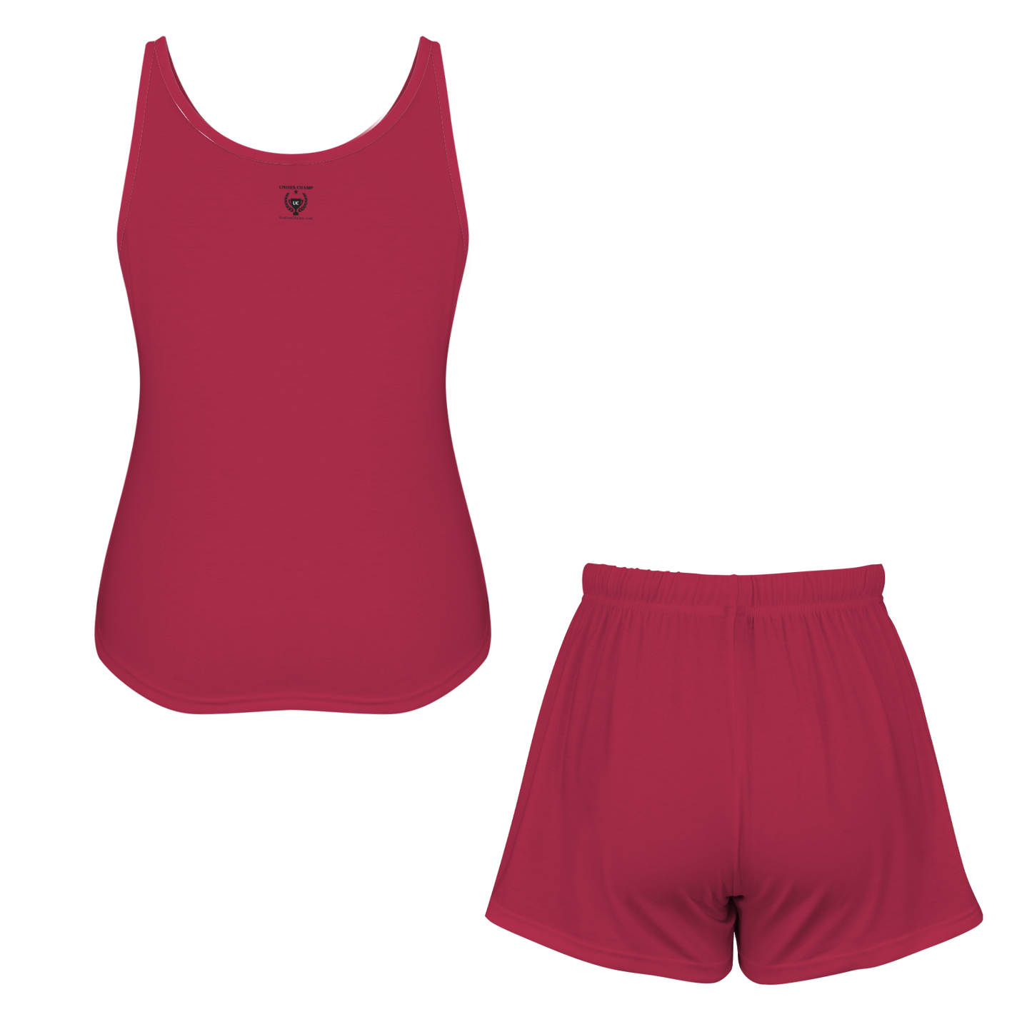 Black Queen Tank Short Pajama Set (Red)