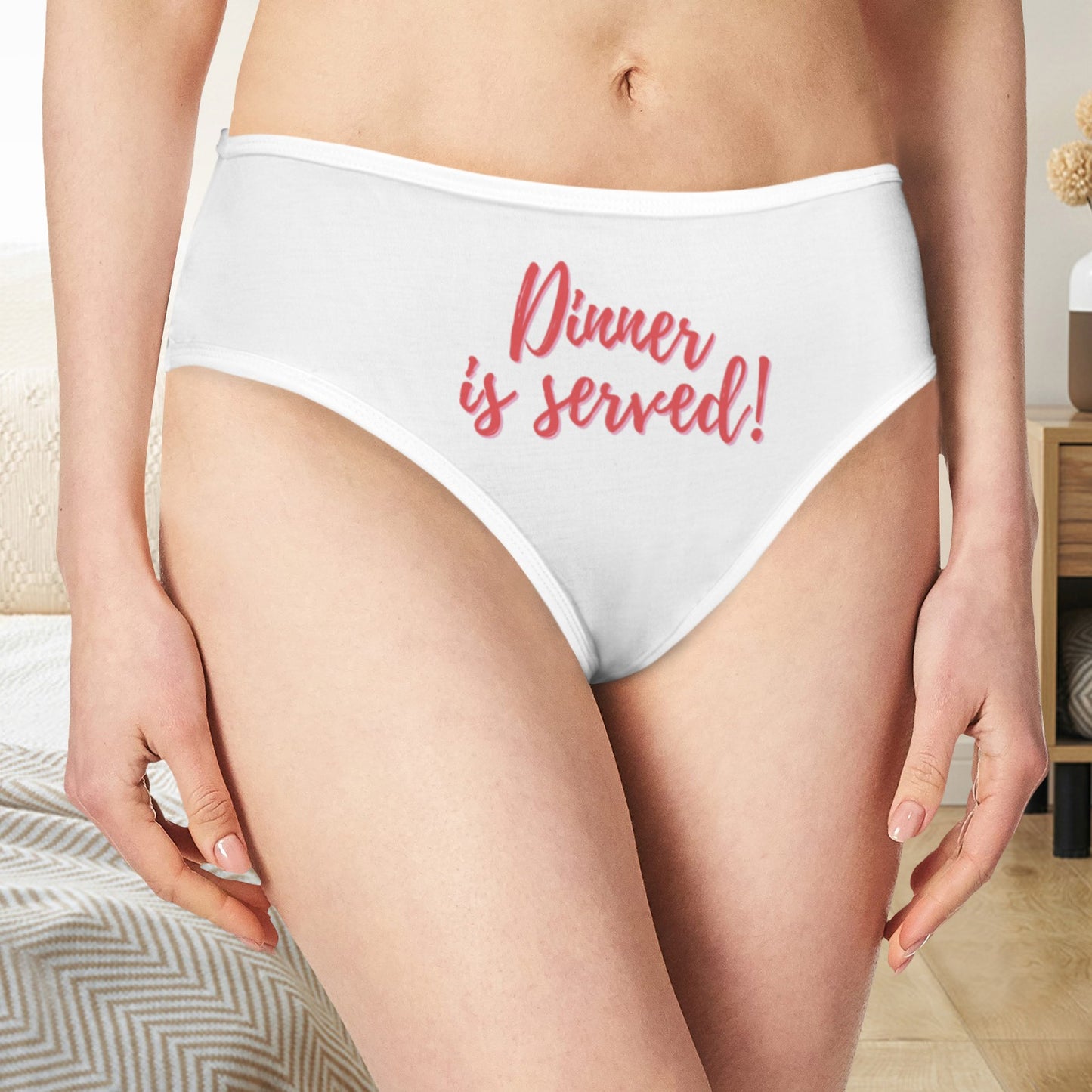 Dinner is Served Panties - White