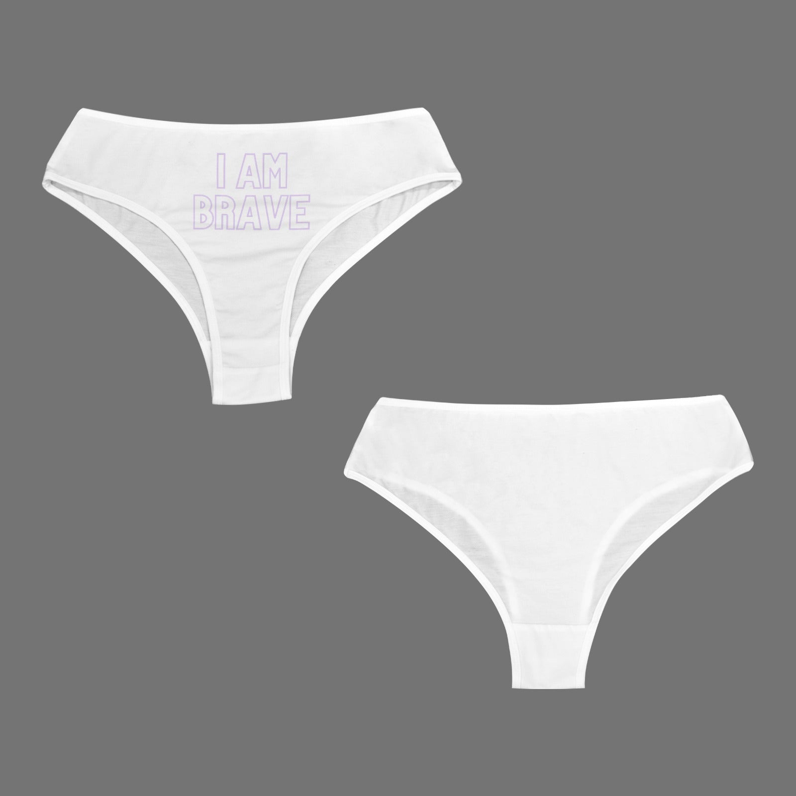 I Am Brave Mid-Rise Panties - White